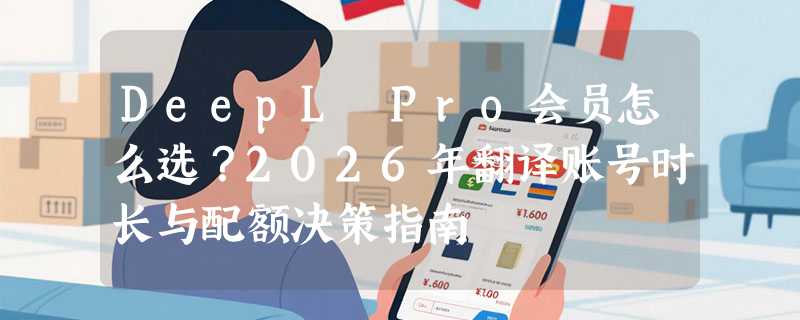 DeepL Pro会员怎么选？2026年翻译账号时长与配额决策指南