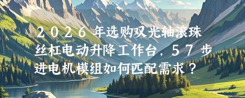 2026年选购双光轴滚珠丝杠电动升降工作台，57步进电机模组如何匹配需求？