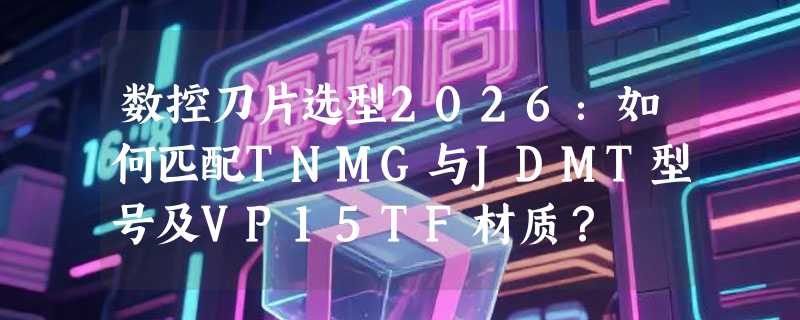 数控刀片选型2026：如何匹配TNMG与JDMT型号及VP15TF材质？