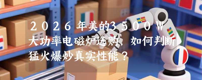 2026年美的3500W大功率电磁炉选购，如何判断猛火爆炒真实性能？