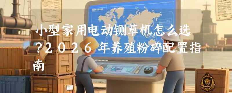 小型家用电动铡草机怎么选？2026年养殖粉碎配置指南