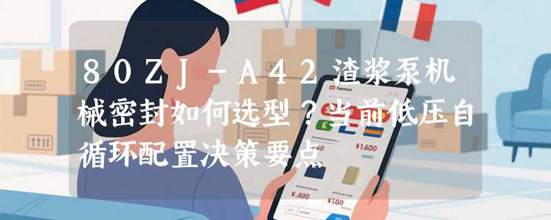 80ZJ-A42渣浆泵机械密封如何选型？当前低压自循环配置决策要点