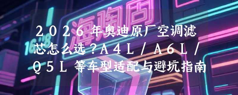 2026年奥迪原厂空调滤芯怎么选？A4L/A6L/Q5L等车型适配与避坑指南