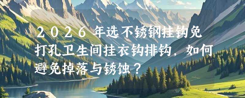 2026年选不锈钢挂钩免打孔卫生间挂衣钩排钩，如何避免掉落与锈蚀？
