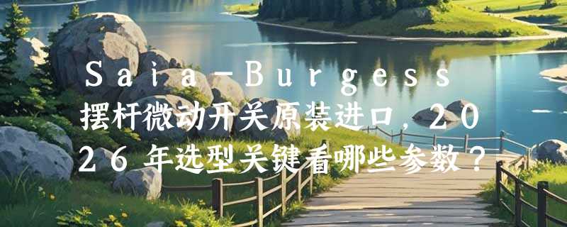 Saia-Burgess摆杆微动开关原装进口，2026年选型关键看哪些参数？