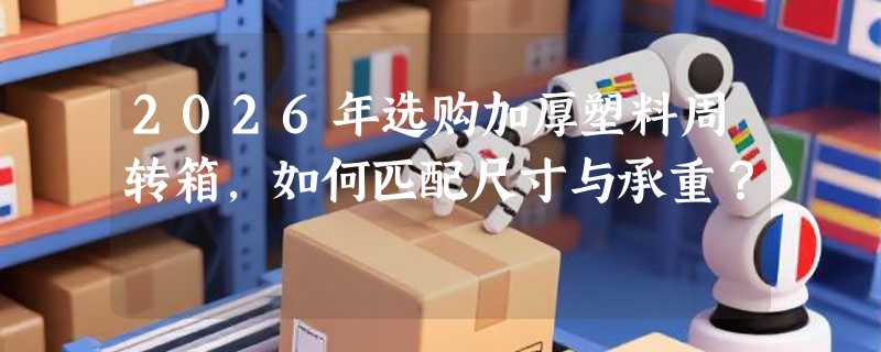 2026年选购加厚塑料周转箱，如何匹配尺寸与承重？