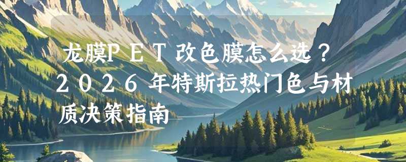 龙膜PET改色膜怎么选？2026年特斯拉热门色与材质决策指南