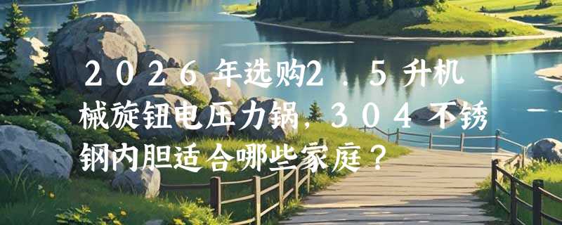 2026年选购2.5升机械旋钮电压力锅，304不锈钢内胆适合哪些家庭？