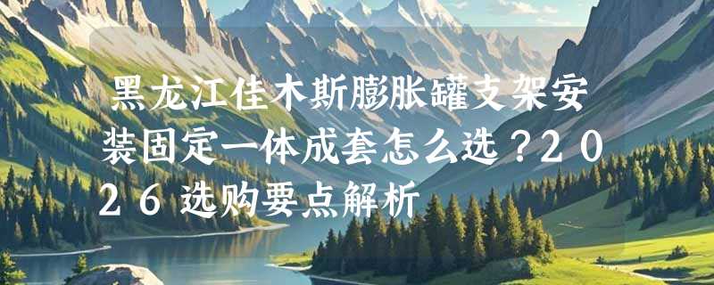 黑龙江佳木斯膨胀罐支架安装固定一体成套怎么选？2026选购要点解析