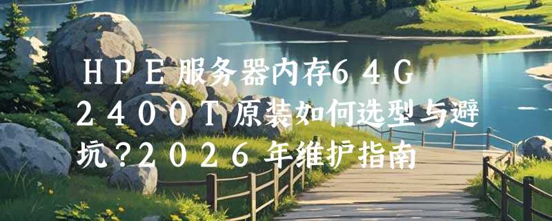 HPE服务器内存64G 2400T原装如何选型与避坑？2026年维护指南