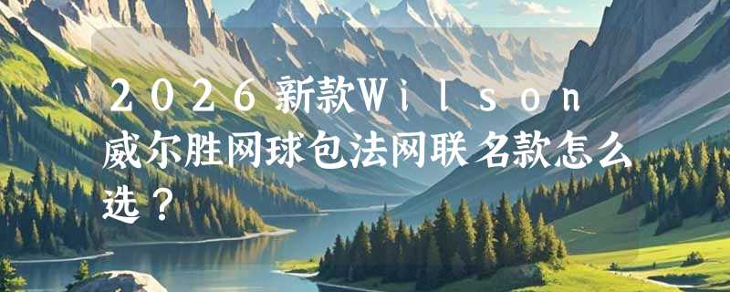 2026新款Wilson威尔胜网球包法网联名款怎么选？