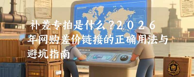 补差专拍是什么？2026年网购差价链接的正确用法与避坑指南