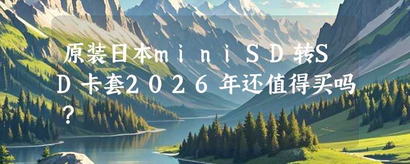 原装日本miniSD转SD卡套2026年还值得买吗？