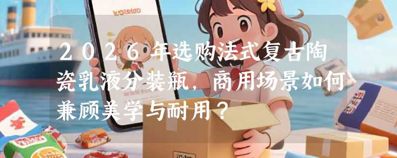 2026年选购法式复古陶瓷乳液分装瓶，商用场景如何兼顾美学与耐用？