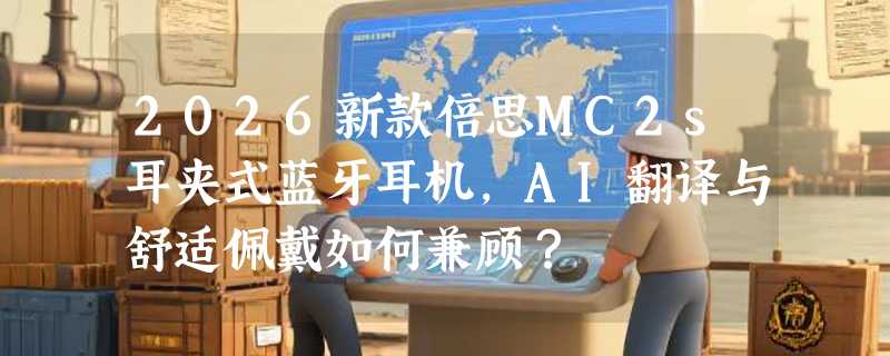 2026新款倍思MC2s耳夹式蓝牙耳机，AI翻译与舒适佩戴如何兼顾？