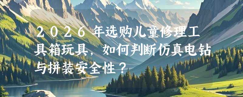 2026年选购儿童修理工具箱玩具，如何判断仿真电钻与拼装安全性？