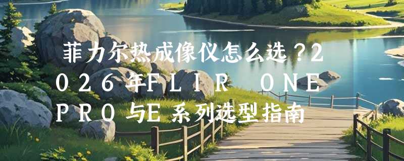 菲力尔热成像仪怎么选？2026年FLIR ONE PRO与E系列选型指南