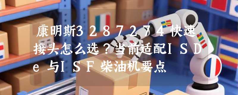 康明斯3287274快速接头怎么选？当前适配ISDe与ISF柴油机要点