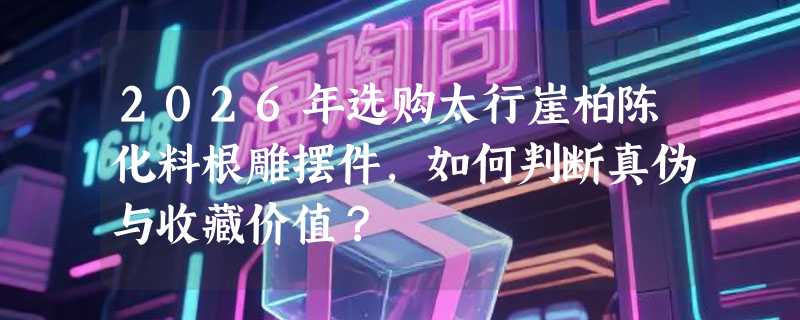 2026年选购太行崖柏陈化料根雕摆件，如何判断真伪与收藏价值？