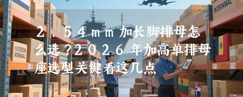 2.54mm加长脚排母怎么选？2026年加高单排母座选型关键看这几点