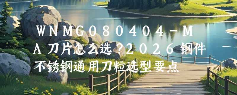WNMG080404-MA刀片怎么选？2026钢件不锈钢通用刀粒选型要点