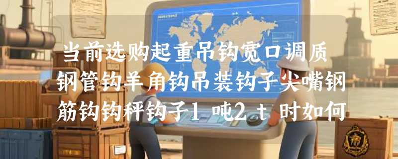 当前选购起重吊钩宽口调质钢管钩羊角钩吊装钩子尖嘴钢筋钩钩秤钩子1吨2t时如何确保承重安全与匹配度？
