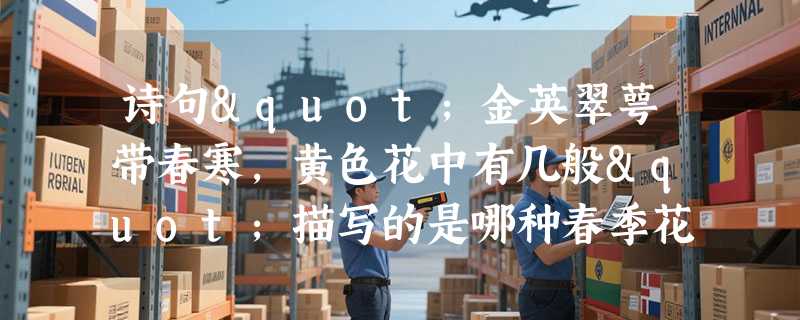 诗句"金英翠萼带春寒，黄色花中有几般"描写的是哪种春季花卉？
