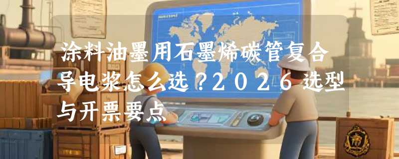 涂料油墨用石墨烯碳管复合导电浆怎么选？2026选型与开票要点