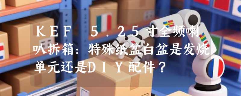 KEF 5.25寸全频喇叭拆箱：特殊纸盆白盆是发烧单元还是DIY配件？