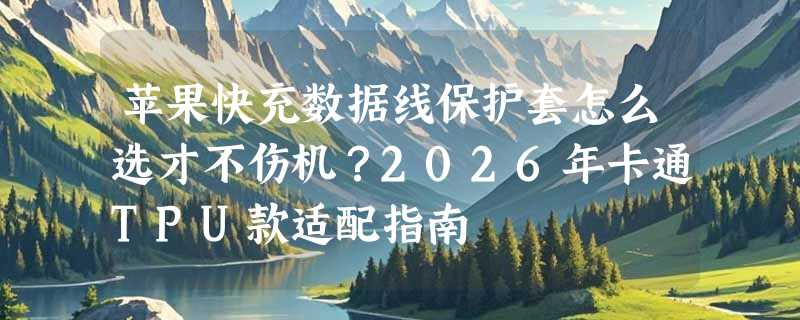 苹果快充数据线保护套怎么选才不伤机？2026年卡通TPU款适配指南