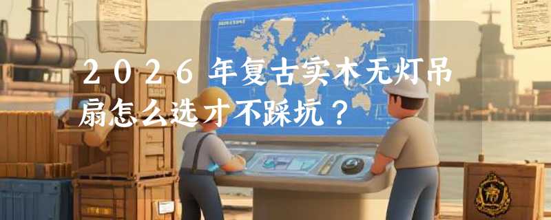 2026年复古实木无灯吊扇怎么选才不踩坑？