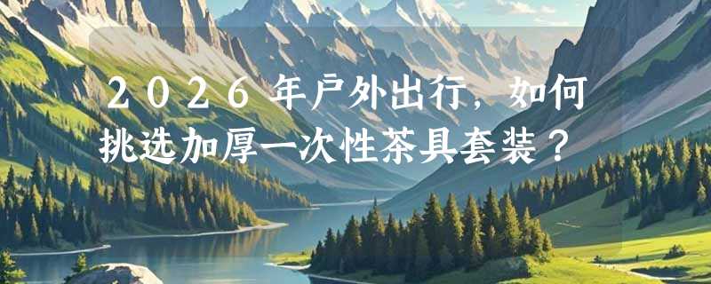 2026年户外出行，如何挑选加厚一次性茶具套装？