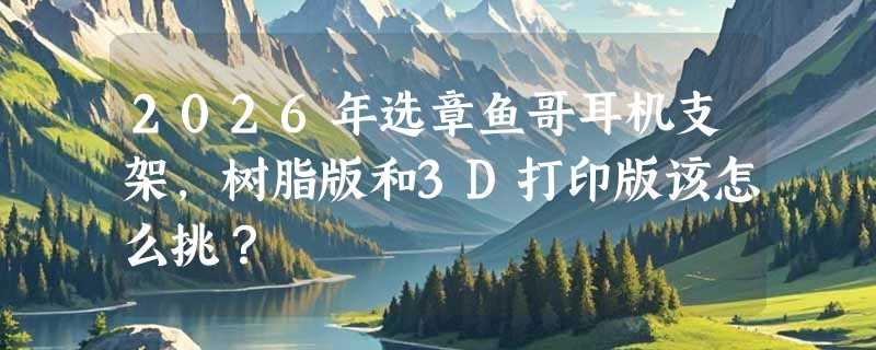 2026年选章鱼哥耳机支架，树脂版和3D打印版该怎么挑？