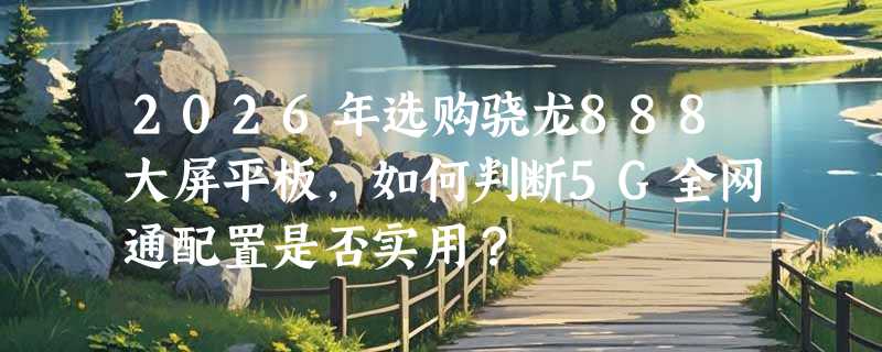 2026年选购骁龙888大屏平板，如何判断5G全网通配置是否实用？