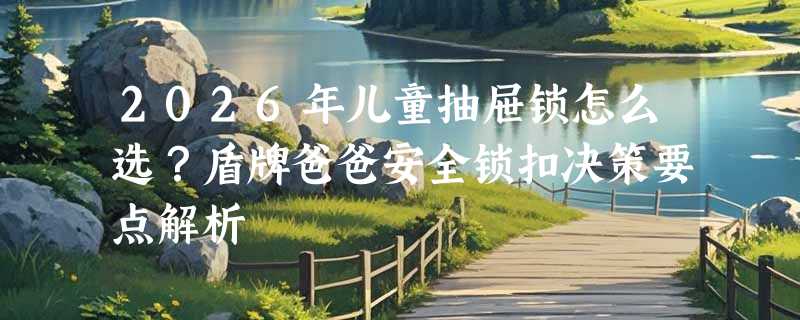 2026年儿童抽屉锁怎么选？盾牌爸爸安全锁扣决策要点解析