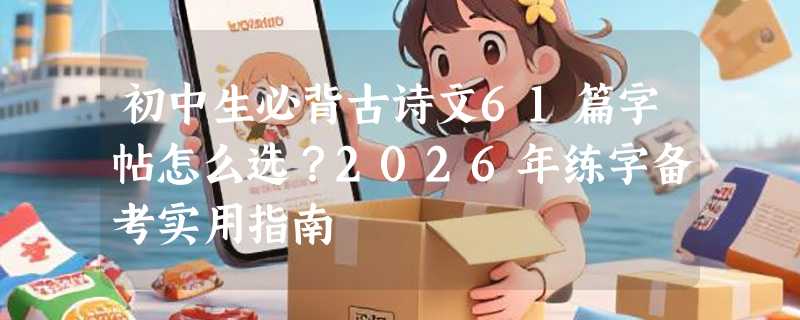 初中生必背古诗文61篇字帖怎么选？2026年练字备考实用指南