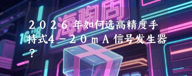 2026年如何选高精度手持式4-20mA信号发生器？