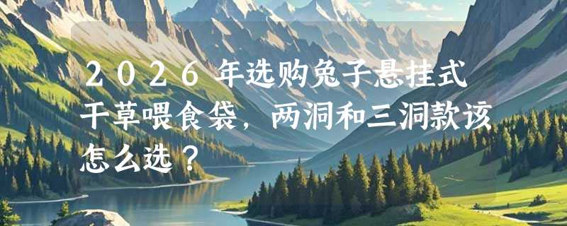 2026年选购兔子悬挂式干草喂食袋，两洞和三洞款该怎么选？