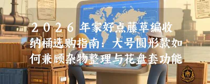 2026年家好点藤草编收纳桶选购指南：大号圆形款如何兼顾杂物整理与花盘套功能？