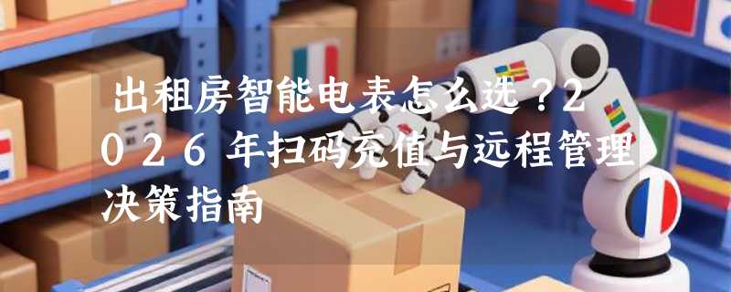 出租房智能电表怎么选？2026年扫码充值与远程管理决策指南