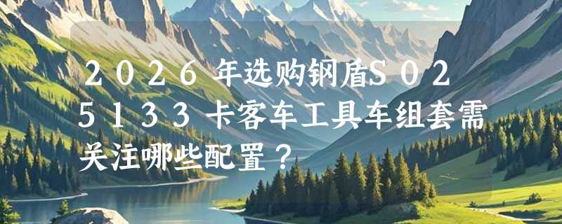 2026年选购钢盾S025133卡客车工具车组套需关注哪些配置？