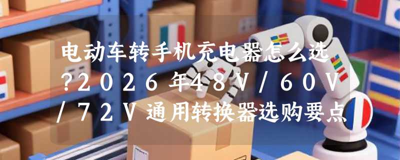 电动车转手机充电器怎么选？2026年48V/60V/72V通用转换器选购要点