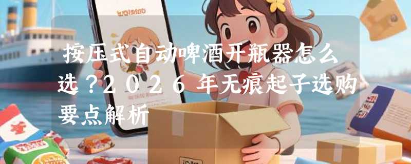 按压式自动啤酒开瓶器怎么选？2026年无痕起子选购要点解析