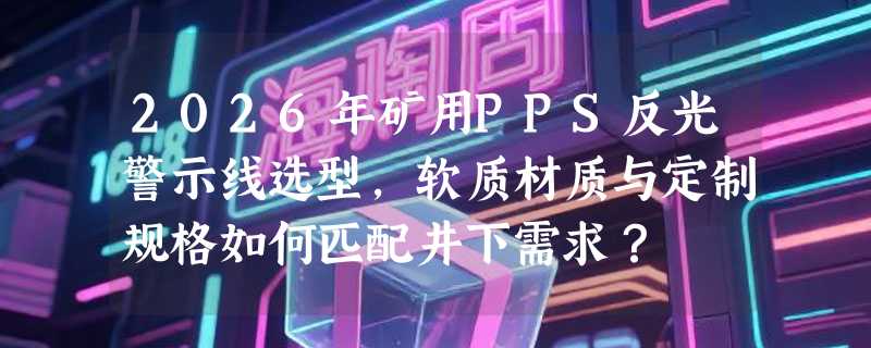 2026年矿用PPS反光警示线选型，软质材质与定制规格如何匹配井下需求？