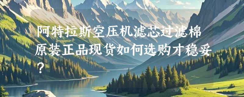 阿特拉斯空压机滤芯过滤棉原装正品现货如何选购才稳妥？