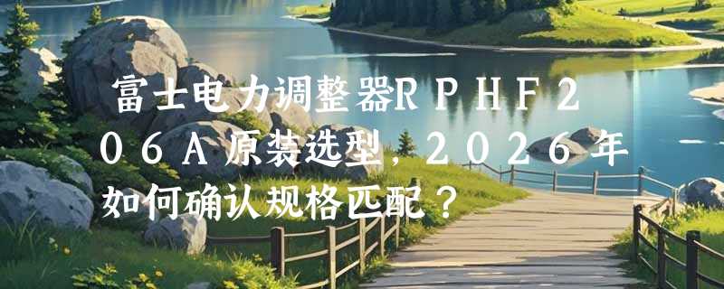 富士电力调整器RPHF206A原装选型，2026年如何确认规格匹配？