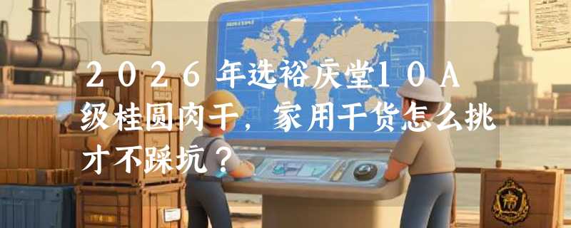 2026年选裕庆堂10A级桂圆肉干，家用干货怎么挑才不踩坑？
