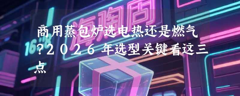 商用蒸包炉选电热还是燃气？2026年选型关键看这三点