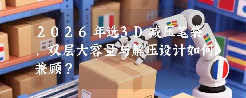 2026年选3D减压笔袋，双层大容量与解压设计如何兼顾？
