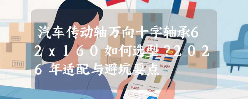 汽车传动轴万向十字轴承62x160如何选型？2026年适配与避坑要点